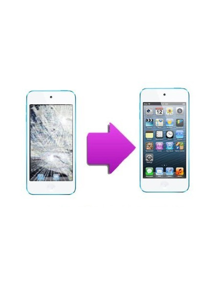 -changvitretactilelcdit5-Changement vitre tactile + LCD iPod Touch 5