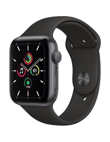 Apple Watch (Series SE) 2020 GPS 44 mm - Aluminium Gris sidéral - Bracelet sport Noir