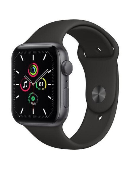 Apple Watch (Series SE) 2020 GPS 44 mm - Aluminium Gris sidéral - Bracelet sport Noir