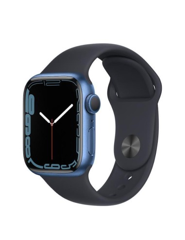 Apple Watch (Series 7) 2021 GPS + Cellular 41 mm - Aluminium Bleu - Bracelet sport Bleu