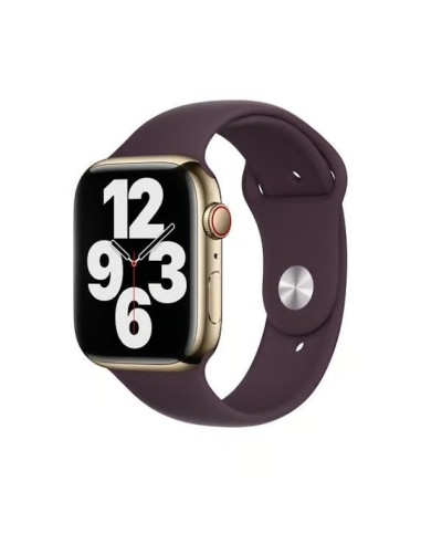 Apple Watch Series 7 (2021) GPS + Cellular 41 mm - Acier inoxydable Or - Bracelet sport Mauve