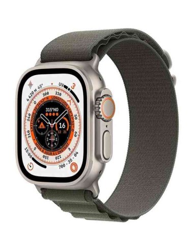 Apple Watch Ultra (2022) GPS + Cellular 49 mm - Titane Titane naturel - Boucle Alpine Vert