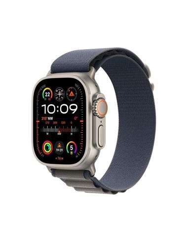 Apple Watch Ultra (2022) GPS + Cellular 49 mm - Titane Titane naturel - Boucle Alpine Bleu