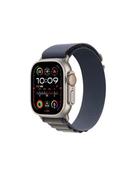 Apple Watch Ultra (2022) GPS + Cellular 49 mm - Titane Titane naturel - Boucle Alpine Bleu